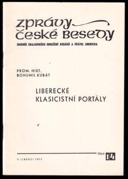 Bohumil Kubát: Liberecké klasicistní portály