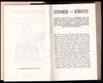 Giovanni Francesco Straparola: Líbezné noci