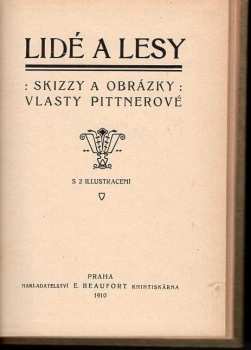 Vlasta Pittnerová: Lidé a lesy