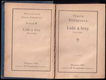 Vlasta Pittnerová: Lidé a lesy