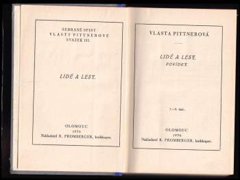 Vlasta Pittnerová: Lidé a lesy