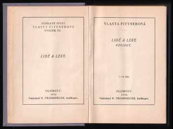 Vlasta Pittnerová: Lidé a lesy