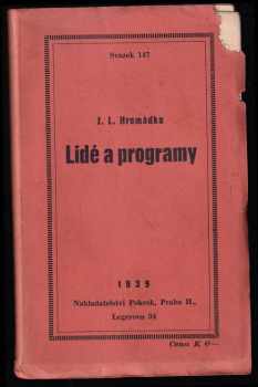 Lidé a programy - Josef Lukl Hromádka (1939, Pokrok) - ID: 270714