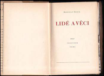 Bohuslav Brouk: Lidé a věci