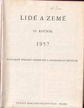 Rudolf Málek: Lidé a země, KOMPLETNÍ ROČNÍK VI.