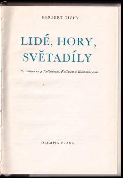 Herbert Tichy: Lidé, hory, světadíly