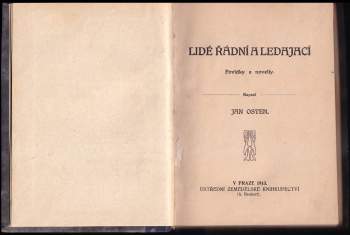 Jan Osten: Lidé řádní a ledajací