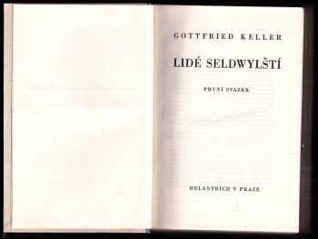 Gottfried Keller: Lidé Seldwylští