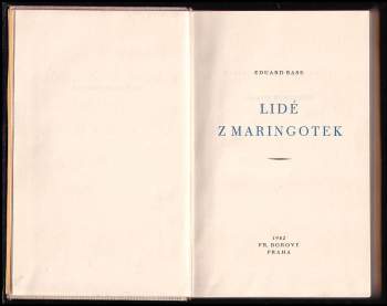 Eduard Bass: Lidé z maringotek