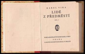 Karel Vika: Lidé z předměstí