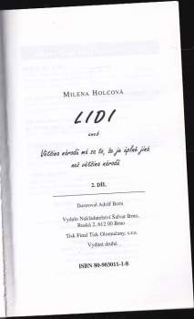 Milena Holcová: Lidi