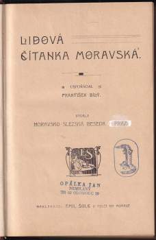 František Bílý: Lidová čítanka moravská