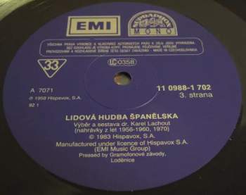 Various: Lidová Hudba Španělska (2xLP + BOOKLET)