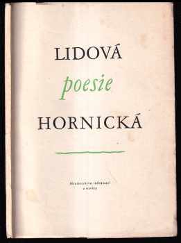 Lidová poesie hornická