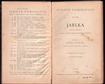 Josef Vaněk: Lidová pomologie