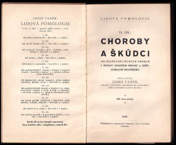 Josef Vaněk: Lidová pomologie