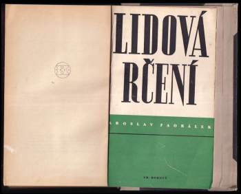 Jaroslav Zaorálek: Lidová rčení