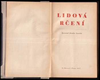 Jaroslav Zaorálek: Lidová rčení