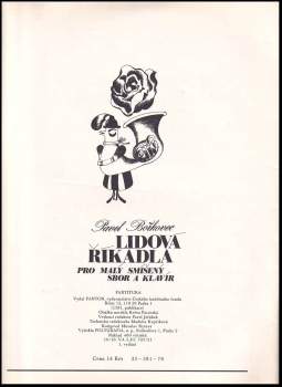 Karel Jaromír Erben: Lidová říkadla pro malý smíšený sbor a klavír