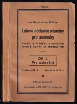 Jan Bauch: Lidová učebnice jazyka německého pro samouky