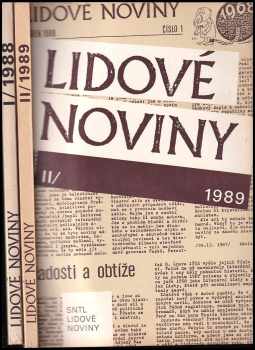 KOMPLET 2X Lidové noviny 1988 + 1989