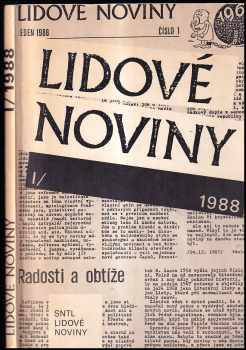 Lidové noviny 1988 : I (1990, Nakladatelství Lidové noviny) - ID: 2585573