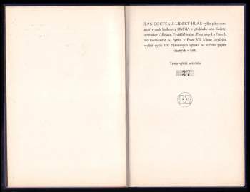 Jean Cocteau: Lidský hlas