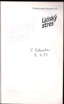 Vratislav Schreiber: Lidský stres