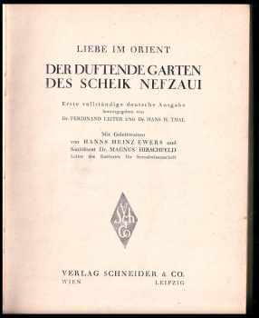 Liebe im Orient Der Duftende Garten des Scheik Nefzaui