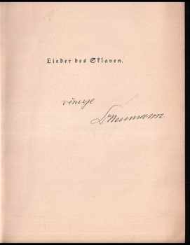 Svatopluk Čech: Lieder des Sklaven