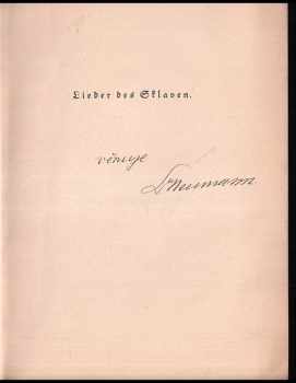 Svatopluk Čech: Lieder des Sklaven