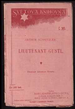 Lieutenant Gustl - Arthur Schnitzler (1904, J. Otto) - ID: 661242