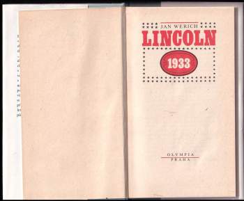 Jan Werich: Lincoln 1933