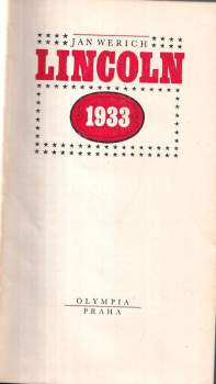 Jan Werich: Lincoln 1933