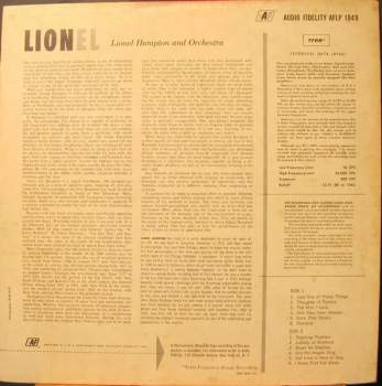 Lionel Hampton And His Orchestra: Lionel...Plays Drums, Vibes, Piano