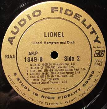 Lionel Hampton And His Orchestra: Lionel...Plays Drums, Vibes, Piano