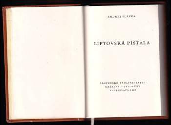 Andrej Plávka: Liptovská píšťala