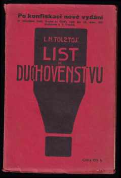 Lev Nikolajevič Tolstoj: List k duchovenstvu