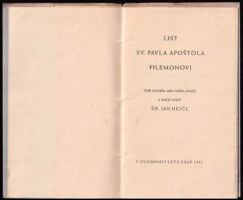 Pavel: List sv. Pavla apoštola Filemonovi