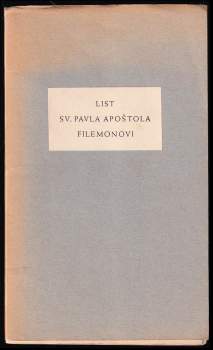 Pavel: List sv. Pavla apoštola Filemonovi