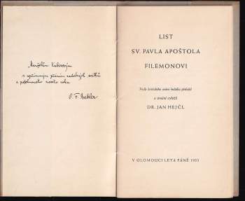 Pavel: List sv. Pavla apoštola Filemonovi