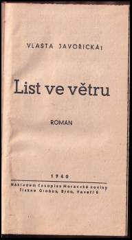 Vlasta Javořická: List ve větru