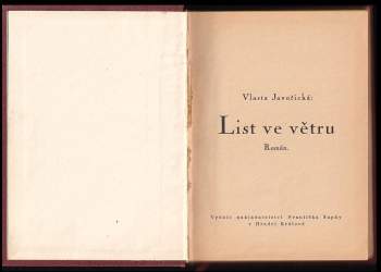 Vlasta Javořická: List ve větru