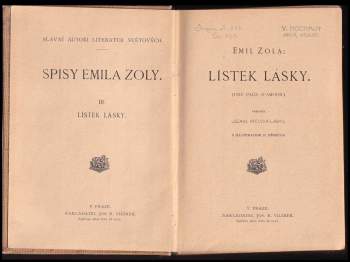 Émile Zola: Lístek lásky