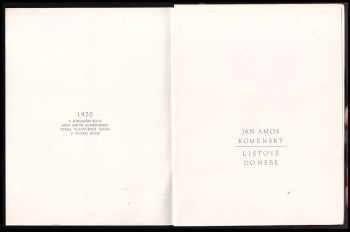 Jan Amos Komenský: Listové do nebe