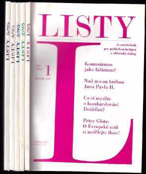 Listy, dvouměsíčník pro politickou kulturu a občanský dialog: Ročník XXV, 1995 číslo 1-5