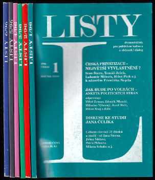 Listy, dvouměsíčník pro politickou kulturu a občanský dialog: Ročník XXVI, 1996 číslo 1-6