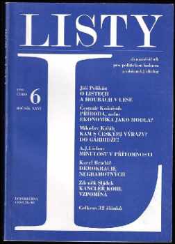 Listy, dvouměsíčník pro politickou kulturu a občanský dialog: Ročník XXVI, 1996 číslo 1-6