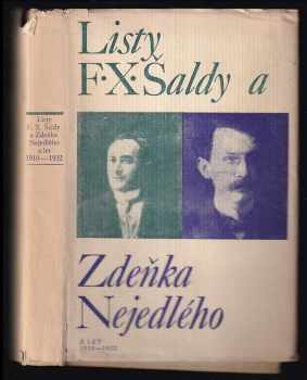 Listy F.X. Šaldy a Zdeňka Nejedlého z let 1910-1932