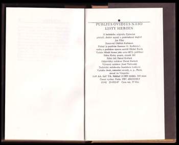 Ovidius: Listy heroin
